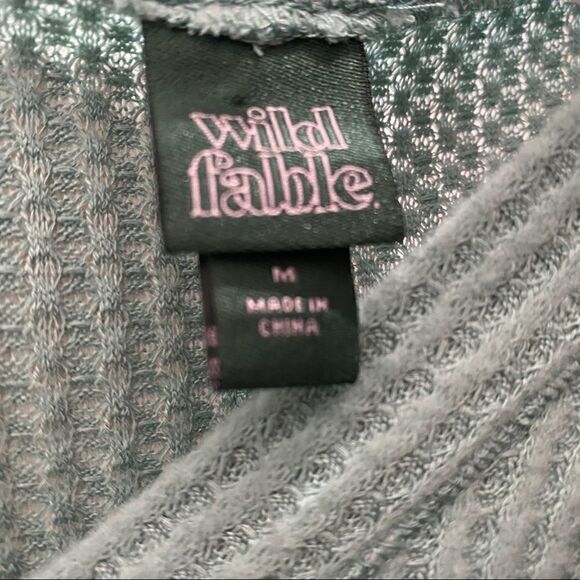 NWT Wild Fable Green Thermal Crop Top Cardigan - Picture 6 of 10